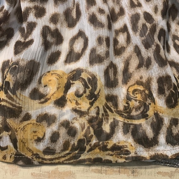 CHICO’S ANIMAL PRINT PEPLUM EMBROIDERED SEQUIN BLOUSE TOP GU SZ 1 VERSATILE - Picture 9 of 11